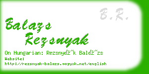 balazs rezsnyak business card